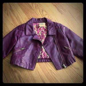 Pleather 12M girls jacket